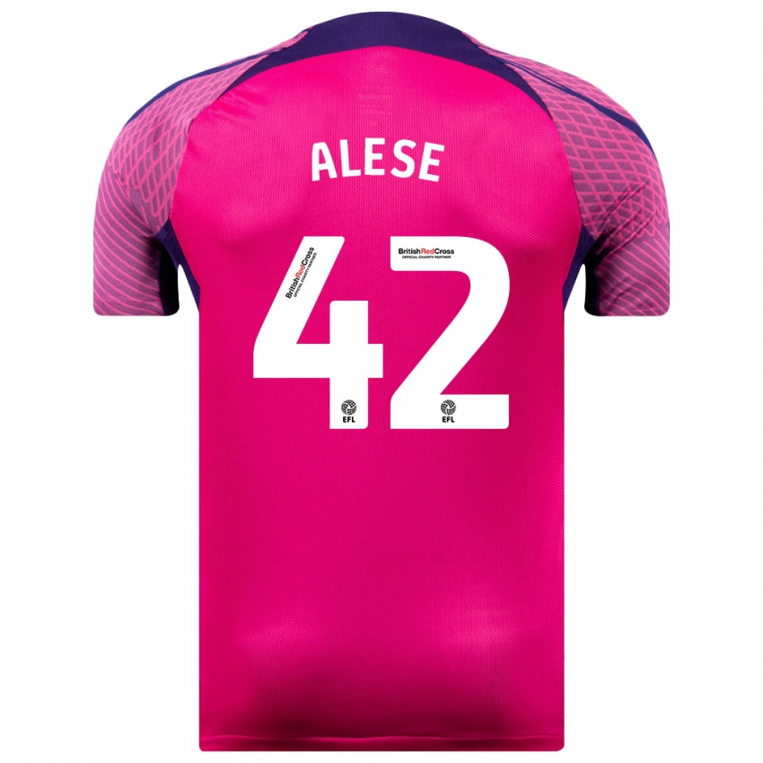 Herren Aji Alese #42 Lila Auswärtstrikot Trikot 2023/24 T-Shirt Österreich