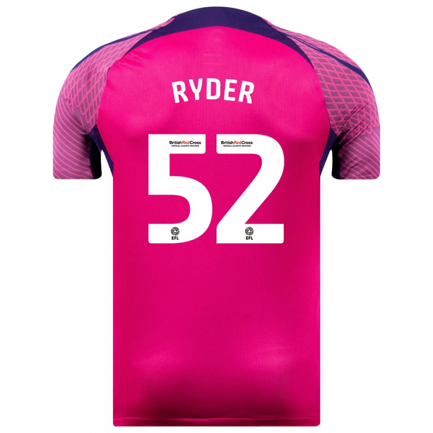 Herren Joe Ryder #52 Lila Auswärtstrikot Trikot 2023/24 T-Shirt Österreich