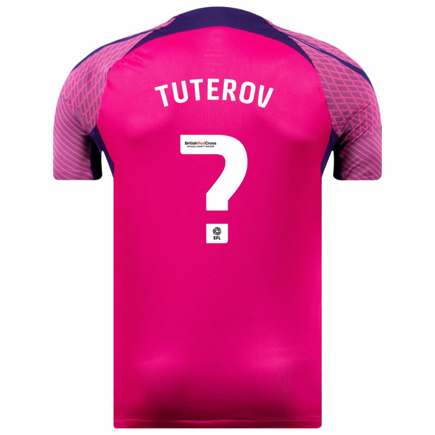 Herren Timur Tuterov #0 Lila Auswärtstrikot Trikot 2023/24 T-Shirt Österreich