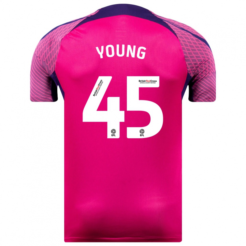 Herren Matthew Young #45 Lila Auswärtstrikot Trikot 2023/24 T-Shirt Österreich