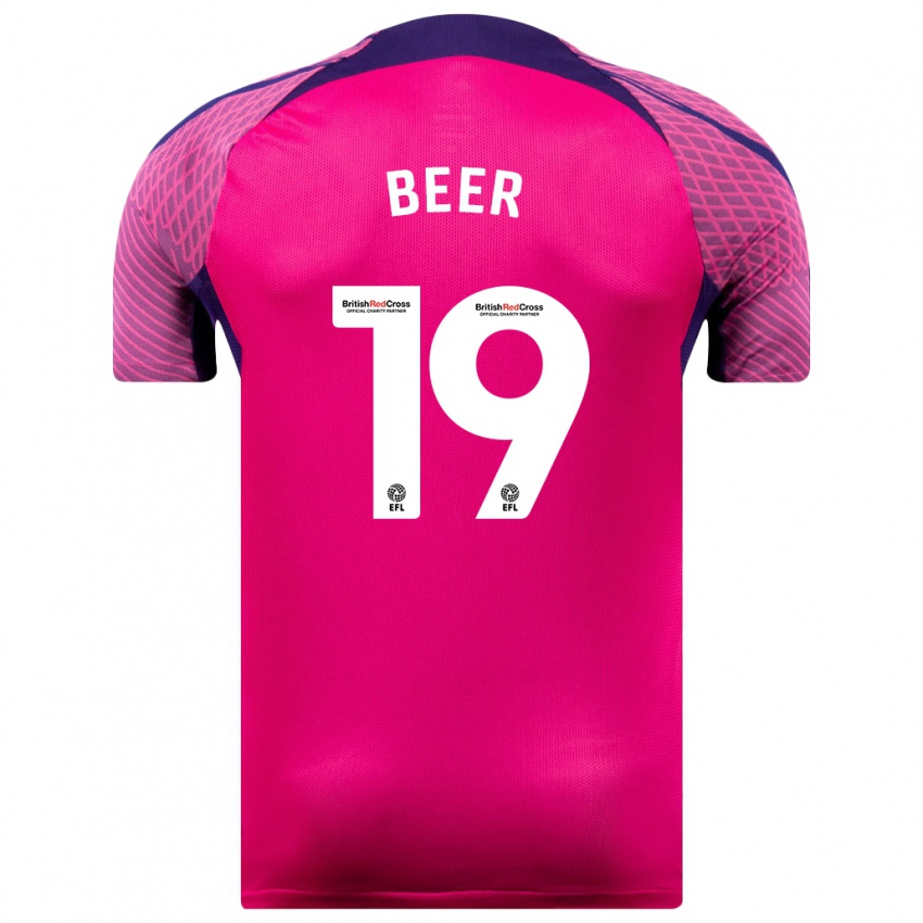 Herren Megan Beer #19 Lila Auswärtstrikot Trikot 2023/24 T-Shirt Österreich