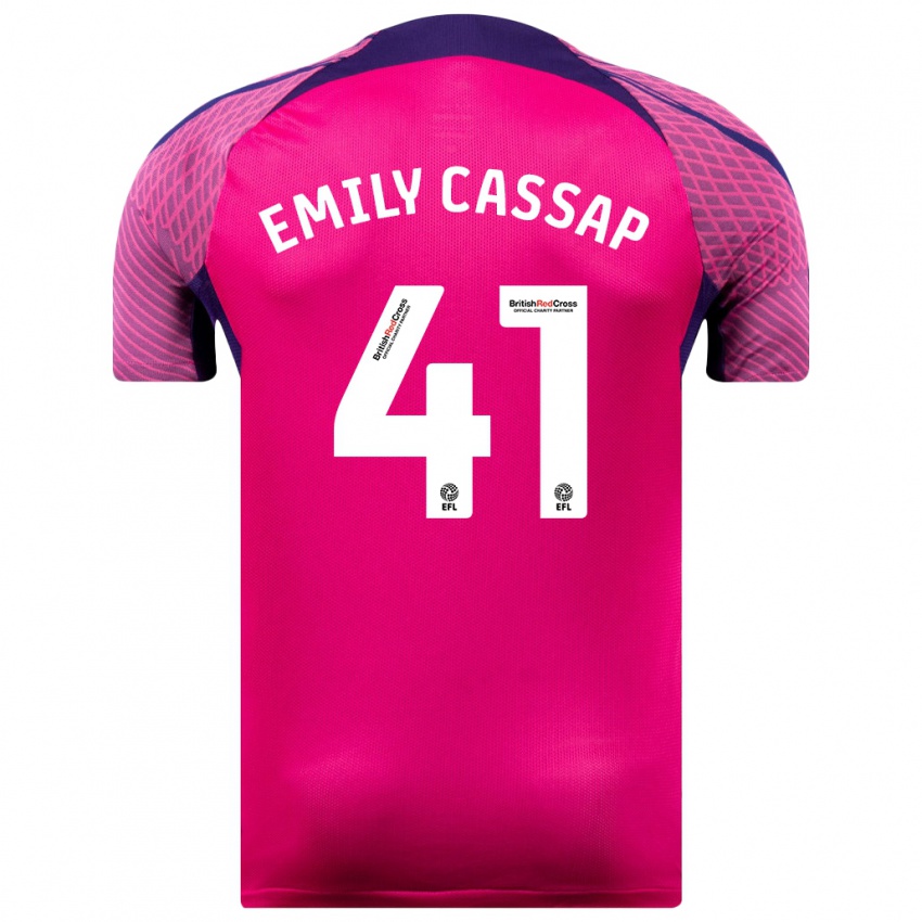 Herren Emily Cassap #41 Lila Auswärtstrikot Trikot 2023/24 T-Shirt Österreich