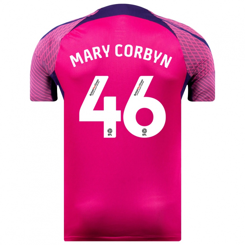 Herren Mary Corbyn #46 Lila Auswärtstrikot Trikot 2023/24 T-Shirt Österreich