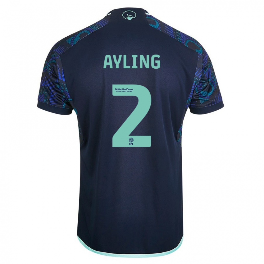 Herren Luke Ayling #2 Blau Auswärtstrikot Trikot 2023/24 T-Shirt Österreich
