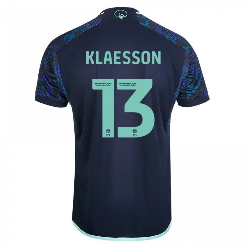 Herren Kristoffer Klaesson #13 Blau Auswärtstrikot Trikot 2023/24 T-Shirt Österreich