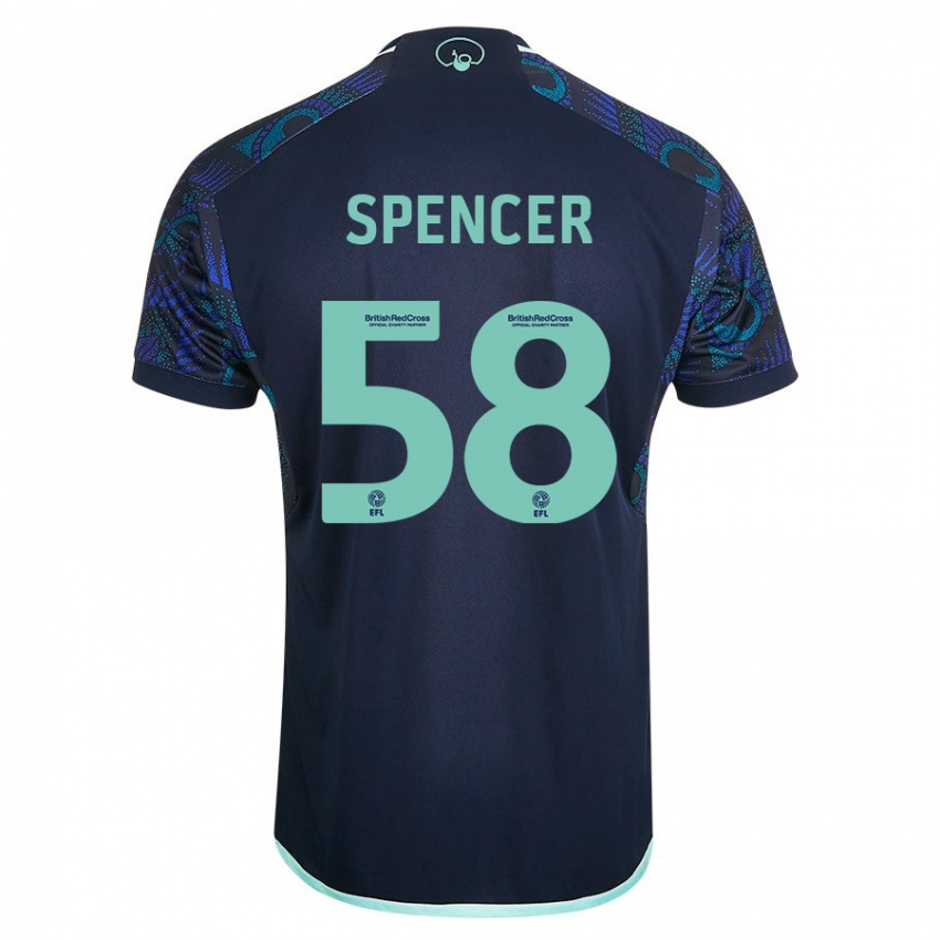 Herren Morten Spencer #58 Blau Auswärtstrikot Trikot 2023/24 T-Shirt Österreich