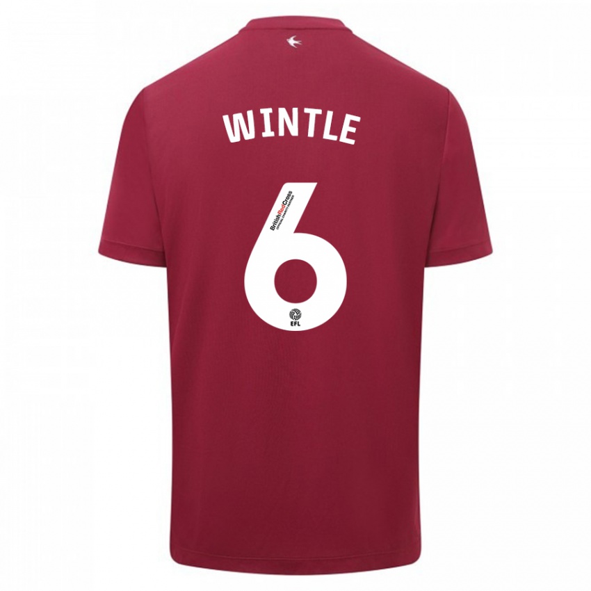 Herren Ryan Wintle #6 Rot Auswärtstrikot Trikot 2023/24 T-Shirt Österreich