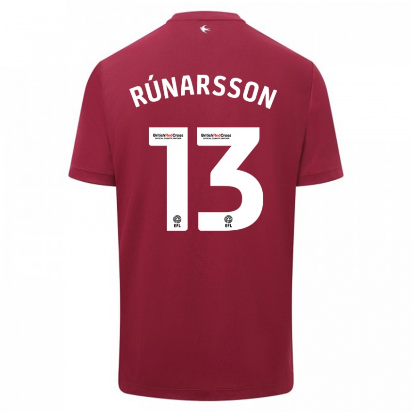 Herren Runar Alex Runarsson #13 Rot Auswärtstrikot Trikot 2023/24 T-Shirt Österreich