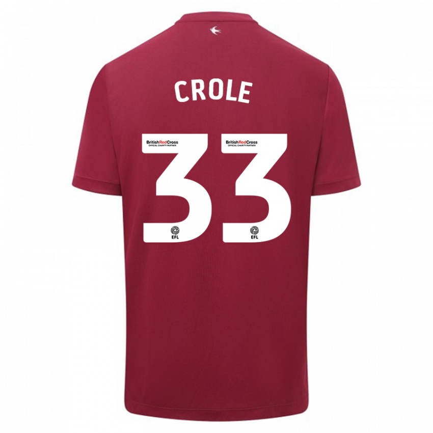 Herren James Crole #33 Rot Auswärtstrikot Trikot 2023/24 T-Shirt Österreich