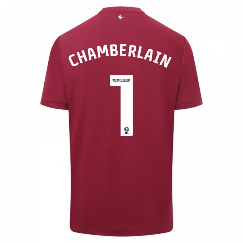 Herren Ceryn Chamberlain #1 Rot Auswärtstrikot Trikot 2023/24 T-Shirt Österreich