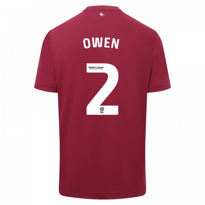 Herren Lisa Owen #2 Rot Auswärtstrikot Trikot 2023/24 T-Shirt Österreich