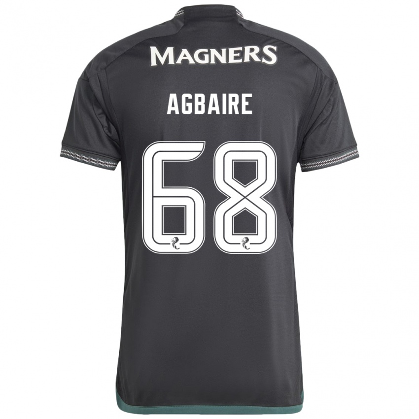 Herren Lenny Agbaire #68 Schwarz Auswärtstrikot Trikot 2023/24 T-Shirt Österreich