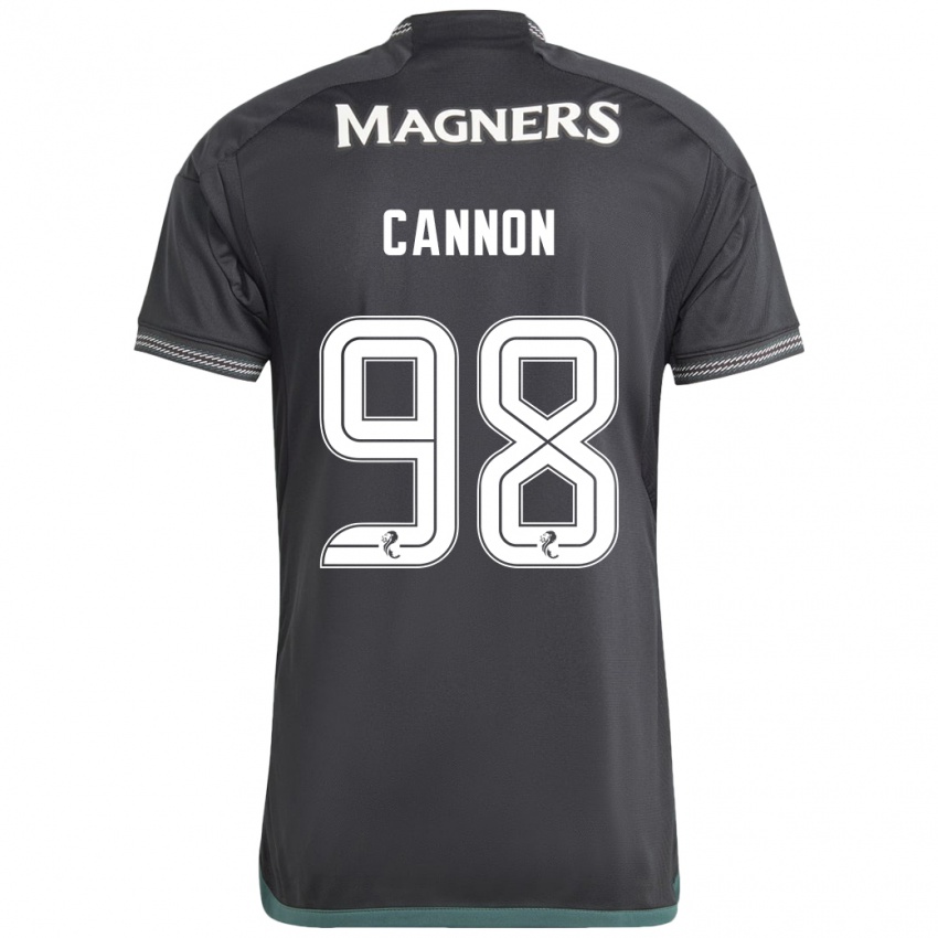 Herren Aidan Cannon #98 Schwarz Auswärtstrikot Trikot 2023/24 T-Shirt Österreich