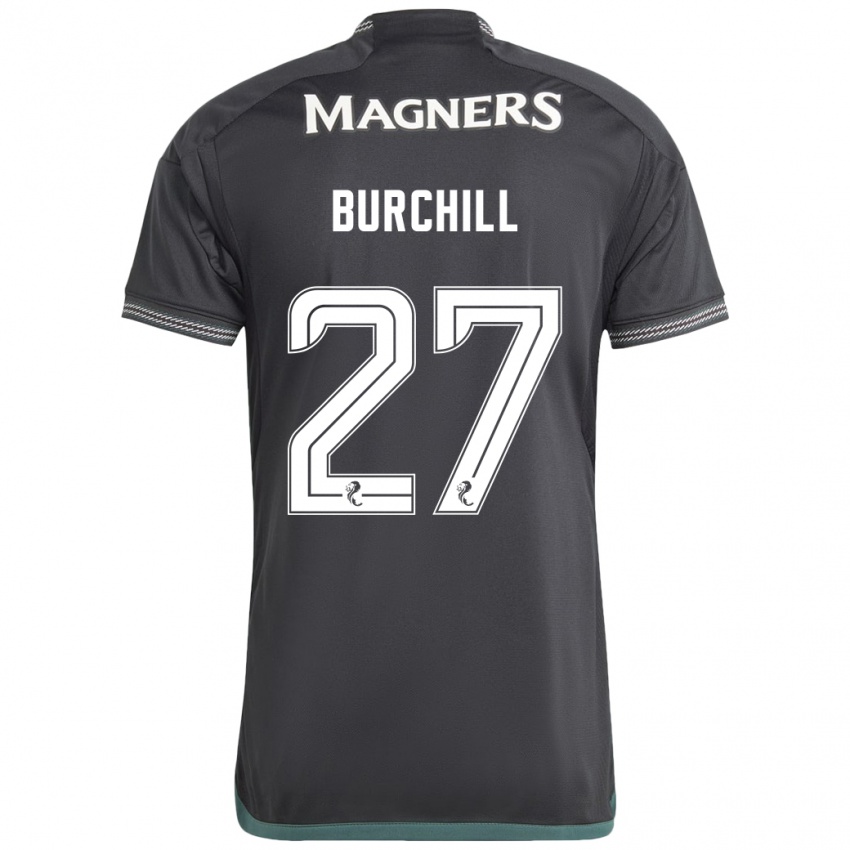 Herren Tiree Burchill #27 Schwarz Auswärtstrikot Trikot 2023/24 T-Shirt Österreich