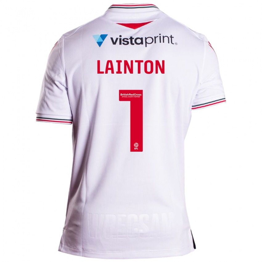 Herren Rob Lainton #1 Weiß Auswärtstrikot Trikot 2023/24 T-Shirt Österreich