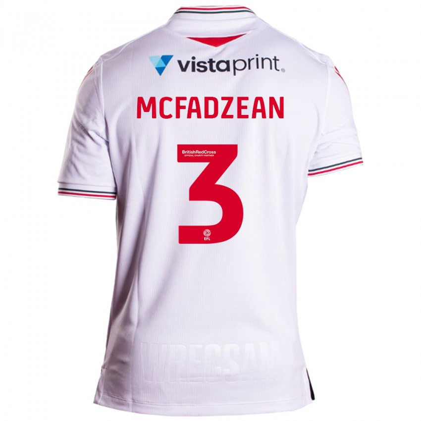 Herren Callum Mcfadzean #3 Weiß Auswärtstrikot Trikot 2023/24 T-Shirt Österreich