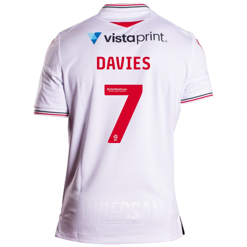 Herren Jordan Davies #7 Weiß Auswärtstrikot Trikot 2023/24 T-Shirt Österreich