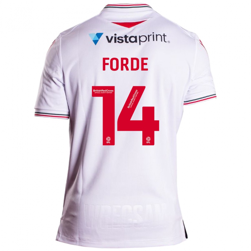 Herren Anthony Forde #14 Weiß Auswärtstrikot Trikot 2023/24 T-Shirt Österreich