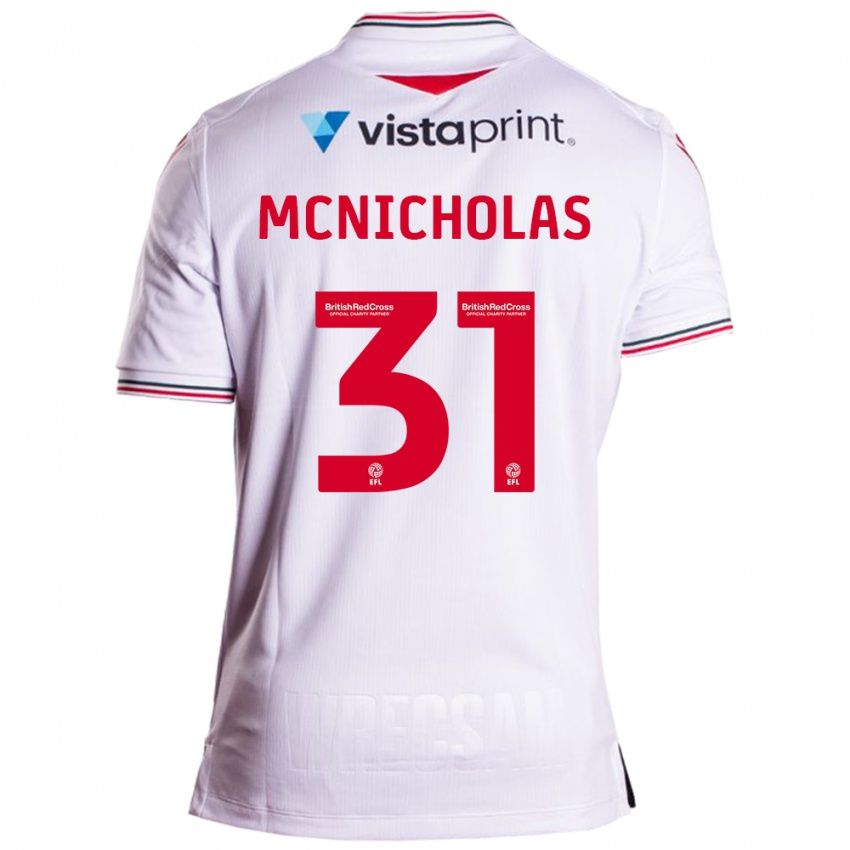 Herren Luke Mcnicholas #31 Weiß Auswärtstrikot Trikot 2023/24 T-Shirt Österreich