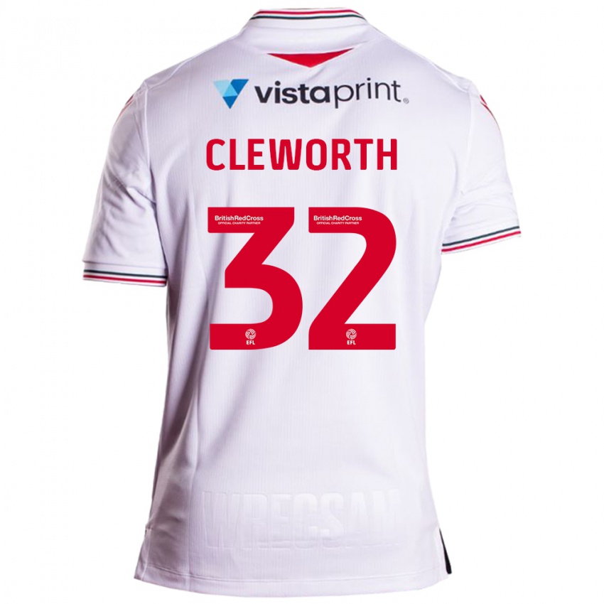 Herren Max Cleworth #32 Weiß Auswärtstrikot Trikot 2023/24 T-Shirt Österreich