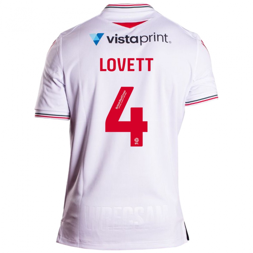 Herren Erin Lovett #4 Weiß Auswärtstrikot Trikot 2023/24 T-Shirt Österreich