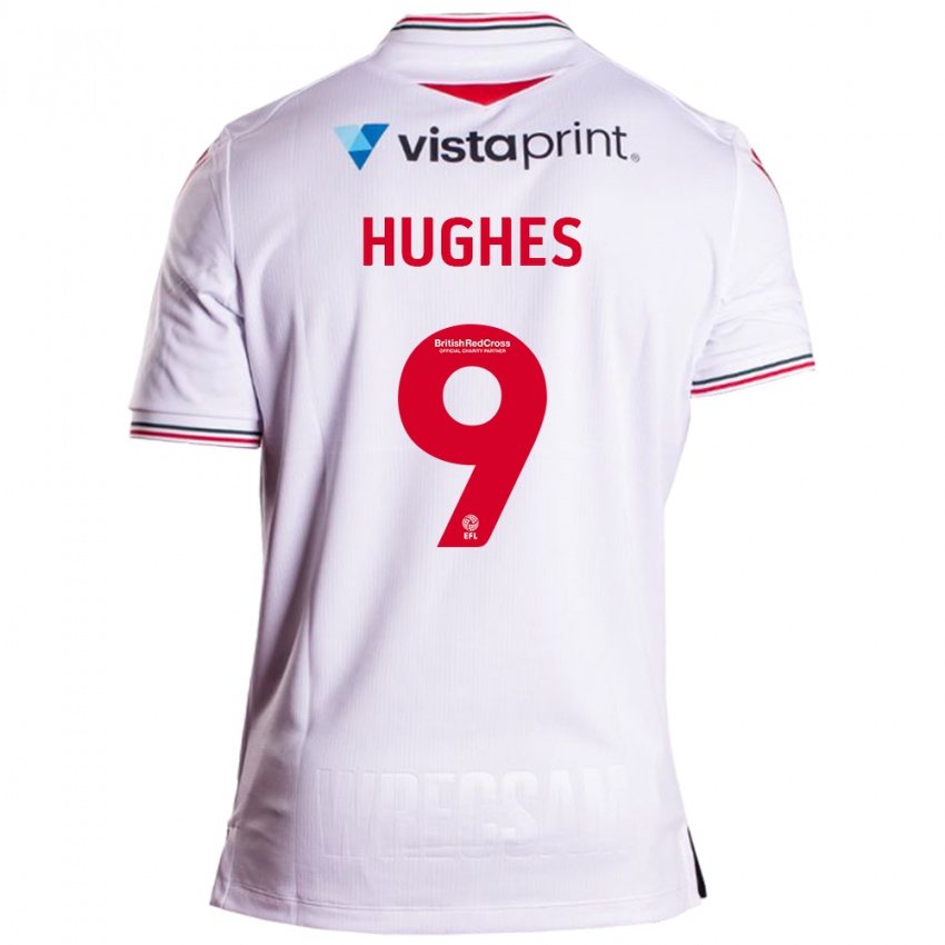 Herren Rosie Hughes #9 Weiß Auswärtstrikot Trikot 2023/24 T-Shirt Österreich