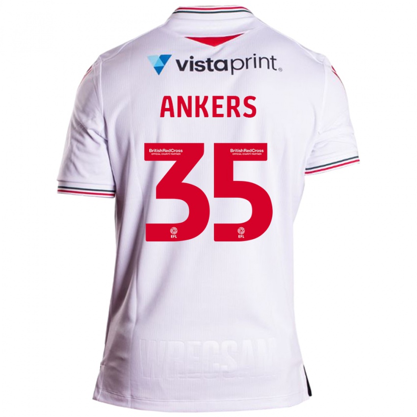 Herren Chloe Ankers #35 Weiß Auswärtstrikot Trikot 2023/24 T-Shirt Österreich