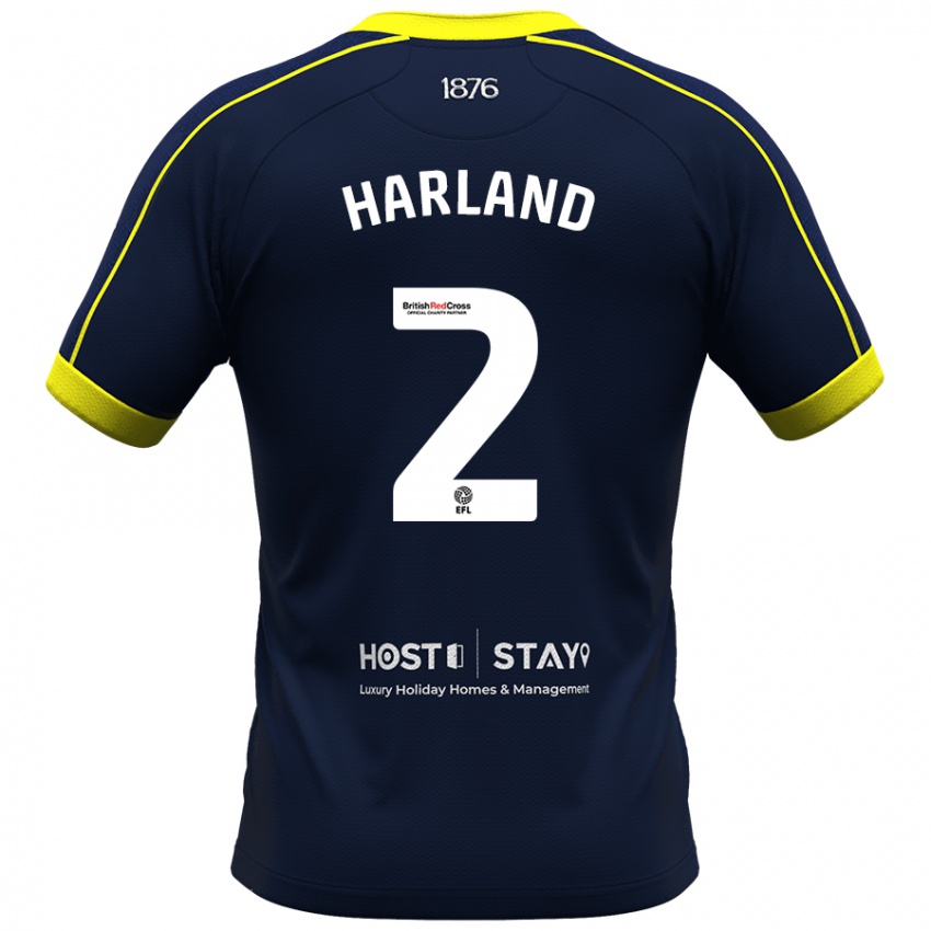 Herren Jane Harland #2 Marine Auswärtstrikot Trikot 2023/24 T-Shirt Österreich
