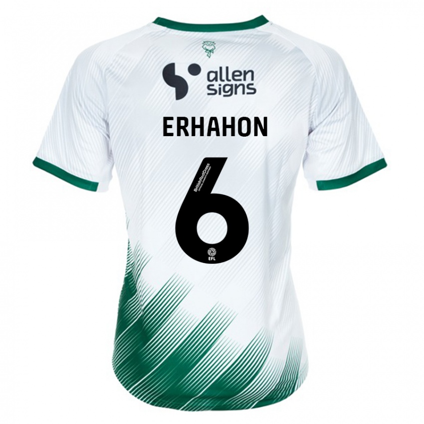 Herren Ethan Erhahon #6 Weiß Auswärtstrikot Trikot 2023/24 T-Shirt Österreich