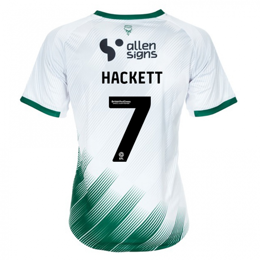 Herren Reeco Hackett #7 Weiß Auswärtstrikot Trikot 2023/24 T-Shirt Österreich
