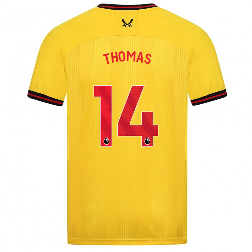 Herren Luke Thomas #14 Gelb Auswärtstrikot Trikot 2023/24 T-Shirt Österreich