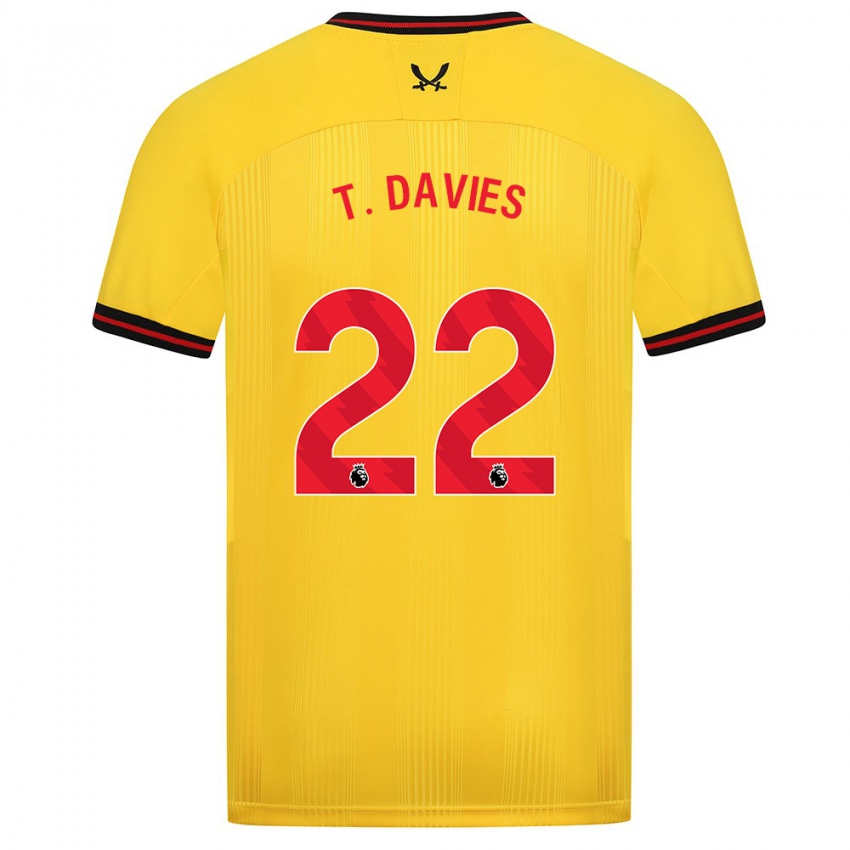 Herren Tom Davies #22 Gelb Auswärtstrikot Trikot 2023/24 T-Shirt Österreich