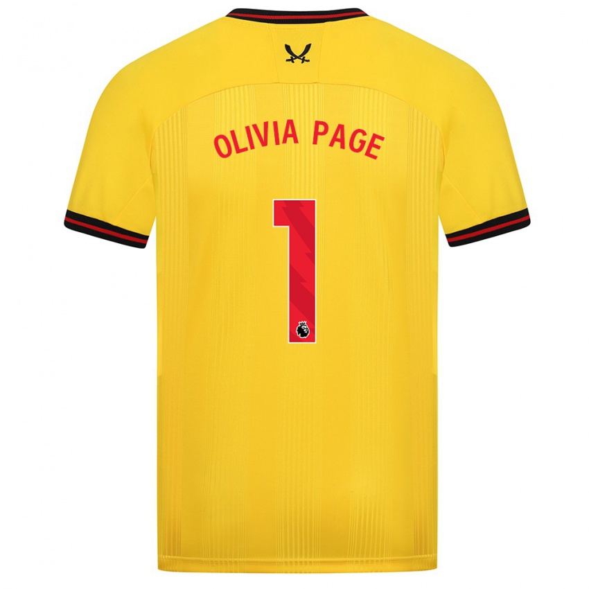 Herren Olivia Page #1 Gelb Auswärtstrikot Trikot 2023/24 T-Shirt Österreich