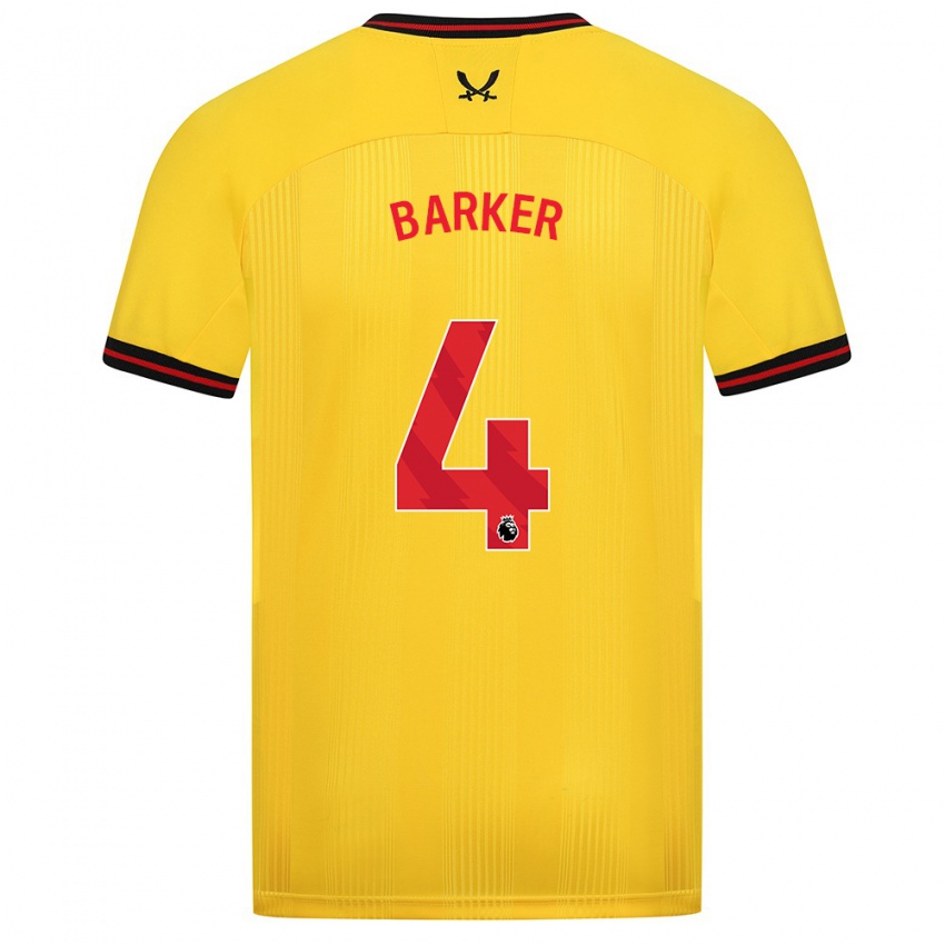 Herren Sophie Barker #4 Gelb Auswärtstrikot Trikot 2023/24 T-Shirt Österreich