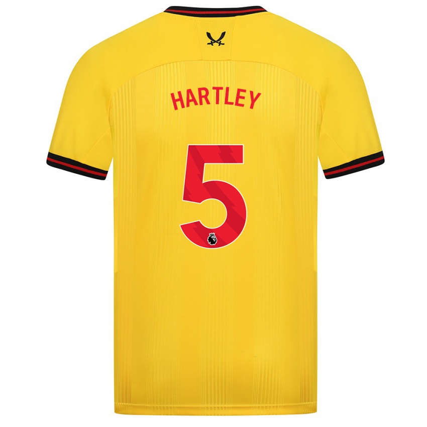 Herren Naomi Hartley #5 Gelb Auswärtstrikot Trikot 2023/24 T-Shirt Österreich