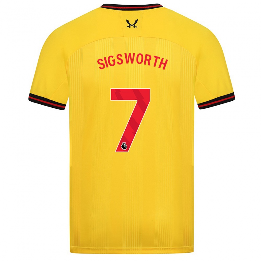 Herren Jess Sigsworth #7 Gelb Auswärtstrikot Trikot 2023/24 T-Shirt Österreich