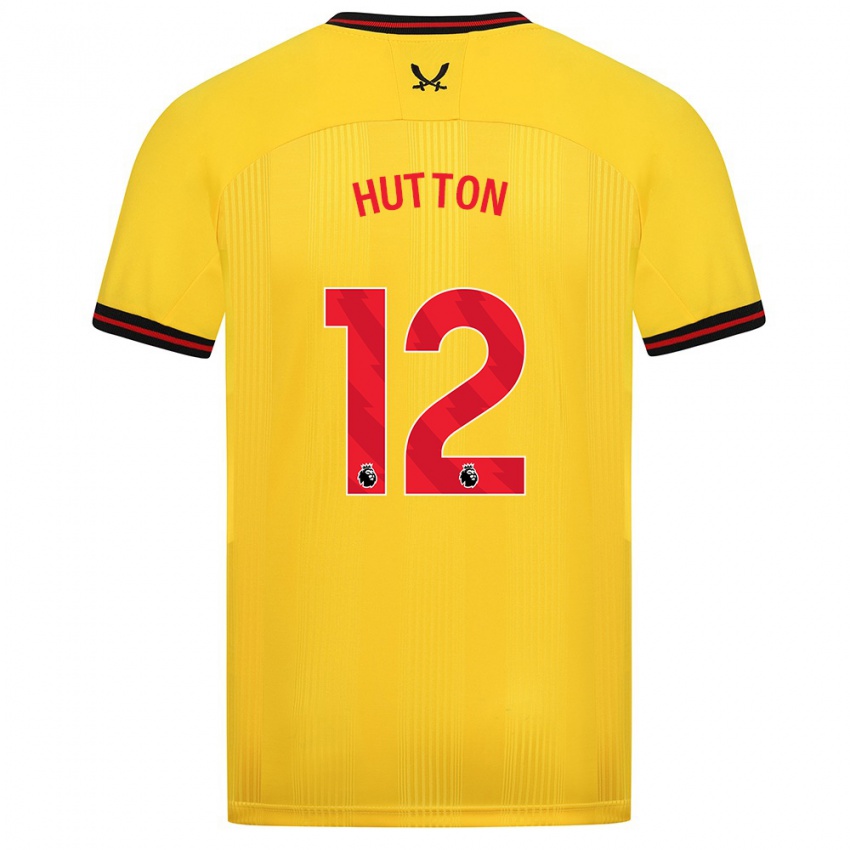 Herren Jodie Hutton #12 Gelb Auswärtstrikot Trikot 2023/24 T-Shirt Österreich