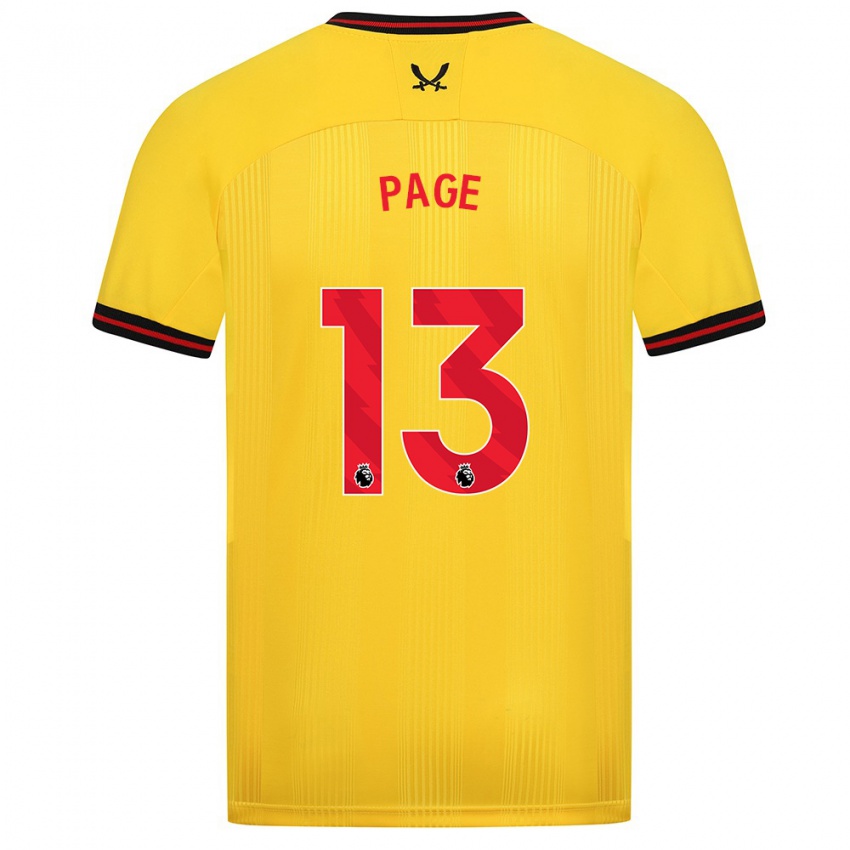 Herren Olivia Jane Page #13 Gelb Auswärtstrikot Trikot 2023/24 T-Shirt Österreich