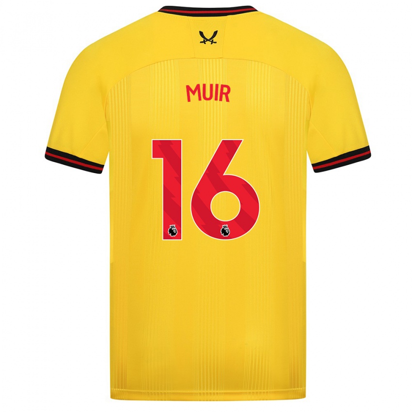 Herren Chene Muir #16 Gelb Auswärtstrikot Trikot 2023/24 T-Shirt Österreich