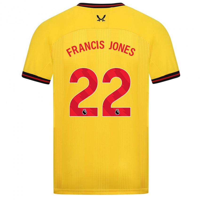 Herren Maria Francis-Jones #22 Gelb Auswärtstrikot Trikot 2023/24 T-Shirt Österreich