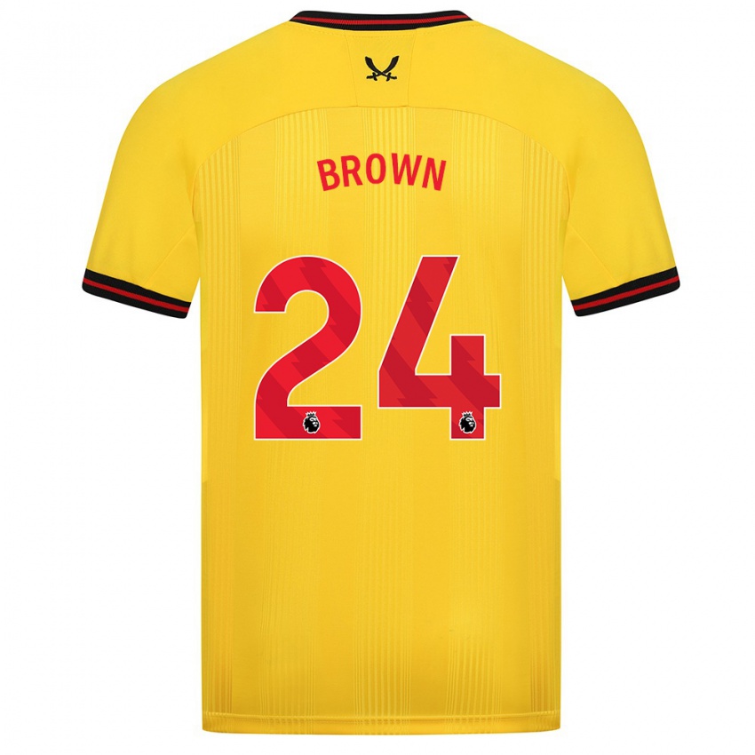 Herren Rachel Brown #24 Gelb Auswärtstrikot Trikot 2023/24 T-Shirt Österreich