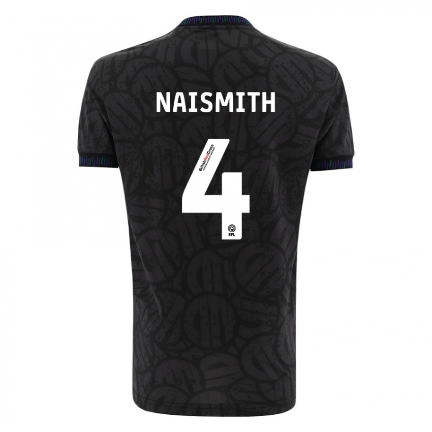 Herren Kal Naismith #4 Schwarz Auswärtstrikot Trikot 2023/24 T-Shirt Österreich