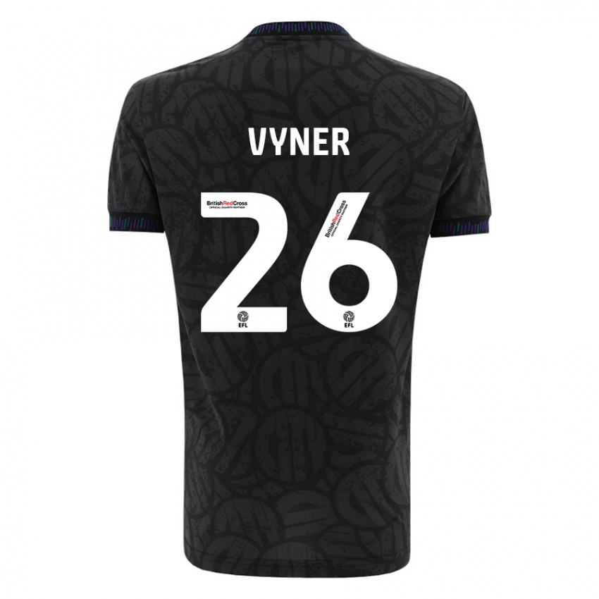 Herren Zak Vyner #26 Schwarz Auswärtstrikot Trikot 2023/24 T-Shirt Österreich