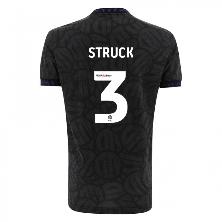 Herren Sille Struck #3 Schwarz Auswärtstrikot Trikot 2023/24 T-Shirt Österreich