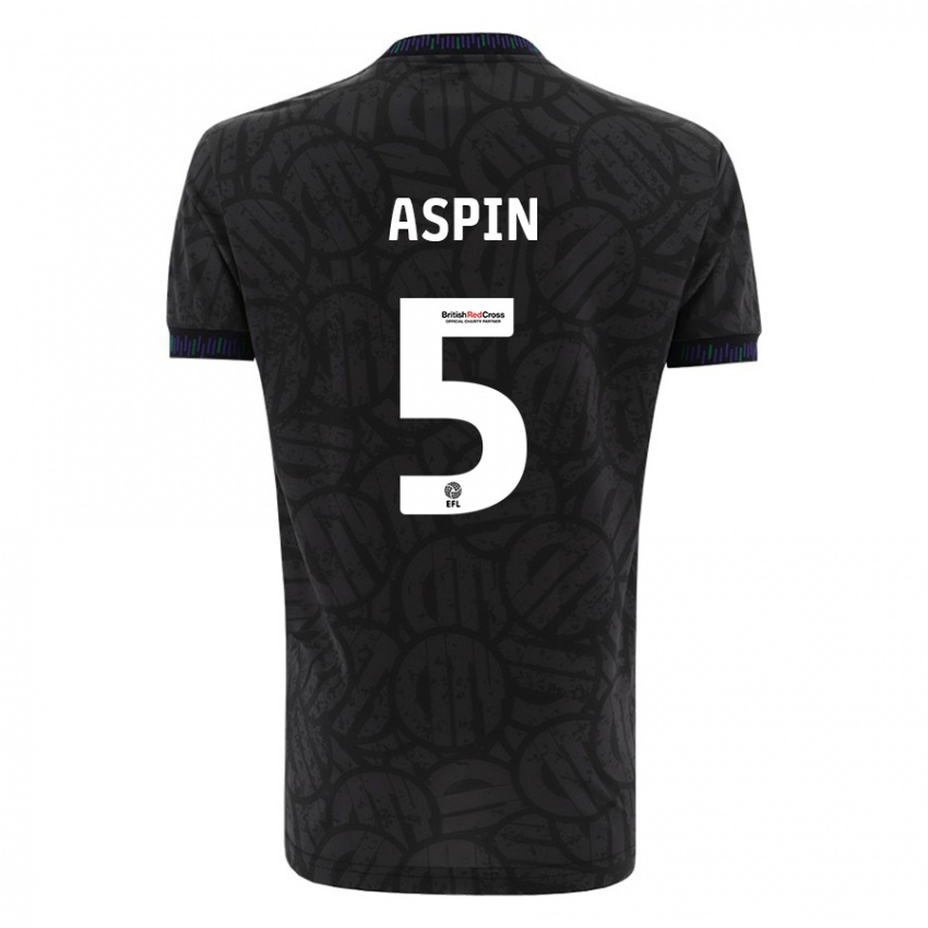 Herren Brooke Aspin #5 Schwarz Auswärtstrikot Trikot 2023/24 T-Shirt Österreich