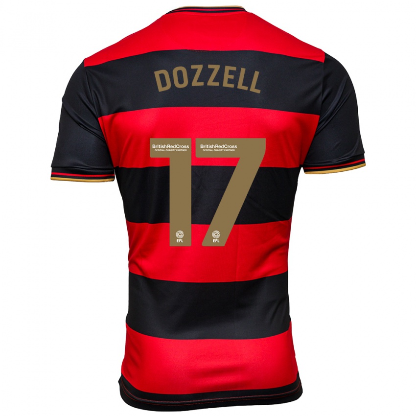 Herren Andre Dozzell #17 Schwarz Rot Auswärtstrikot Trikot 2023/24 T-Shirt Österreich