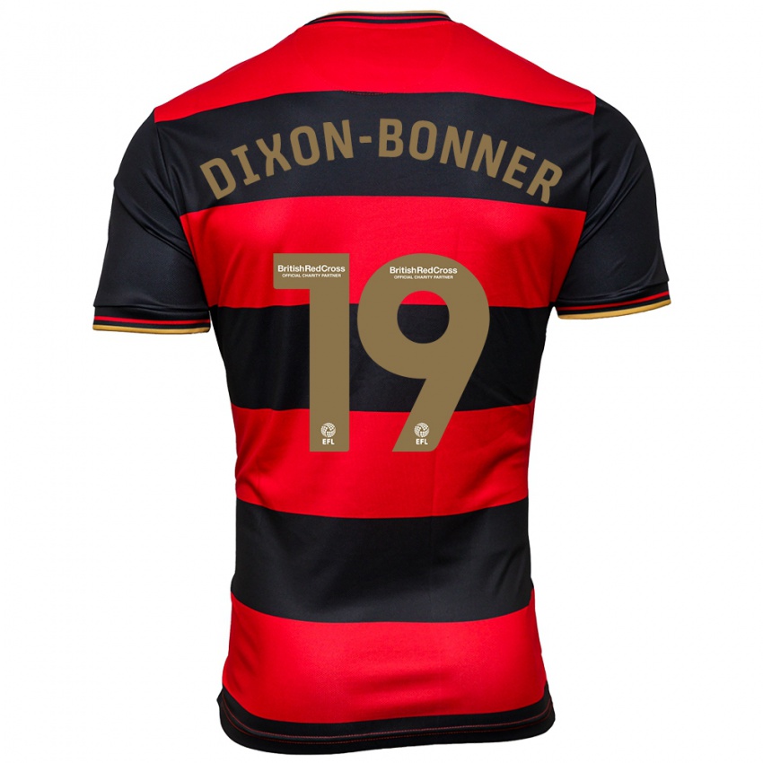 Herren Elijah Dixon-Bonner #19 Schwarz Rot Auswärtstrikot Trikot 2023/24 T-Shirt Österreich