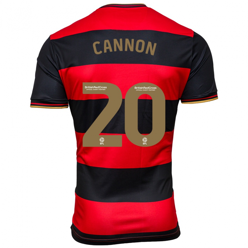 Herren Reggie Cannon #20 Schwarz Rot Auswärtstrikot Trikot 2023/24 T-Shirt Österreich