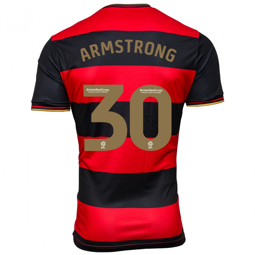 Herren Sinclair Armstrong #30 Schwarz Rot Auswärtstrikot Trikot 2023/24 T-Shirt Österreich