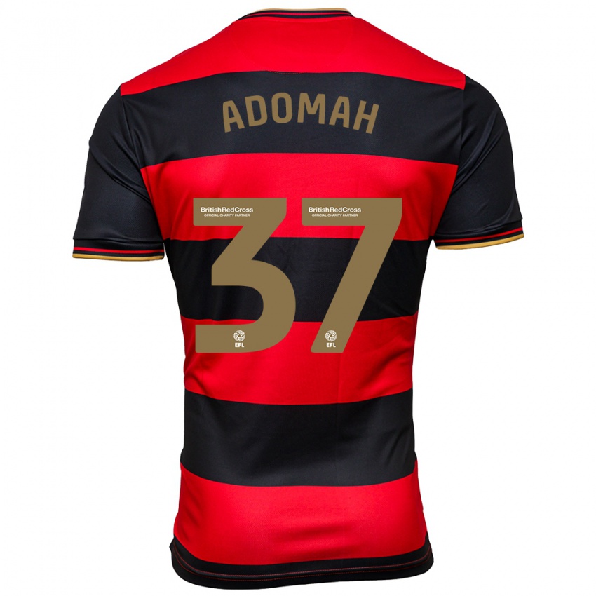 Herren Albert Adomah #37 Schwarz Rot Auswärtstrikot Trikot 2023/24 T-Shirt Österreich